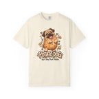 Ivory Potato Dog T-shirt, featuring a pug with a potato-shaped body and the wording “Potato Dog — Part Dog. Part Potato.”