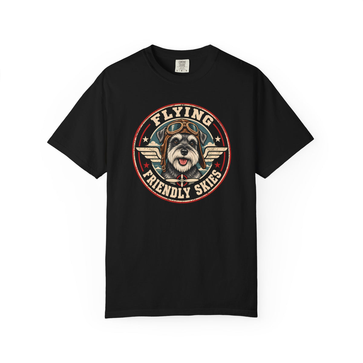 Flying Schnauzer Dog T-shirt