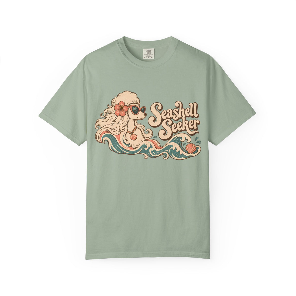 Seashell Seeker Poodle T-shirt