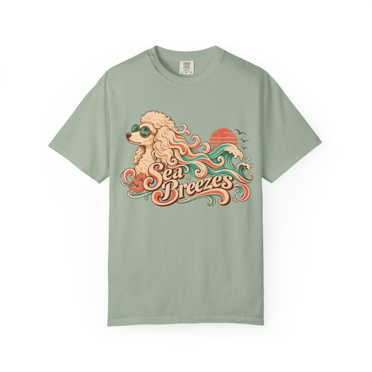Sea Breezes Poodle T-shirt