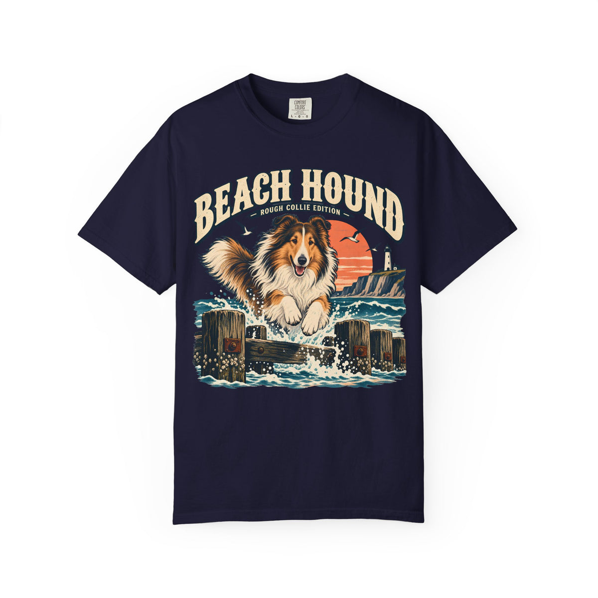 Rough-Collie Beach Hound T-shirt
