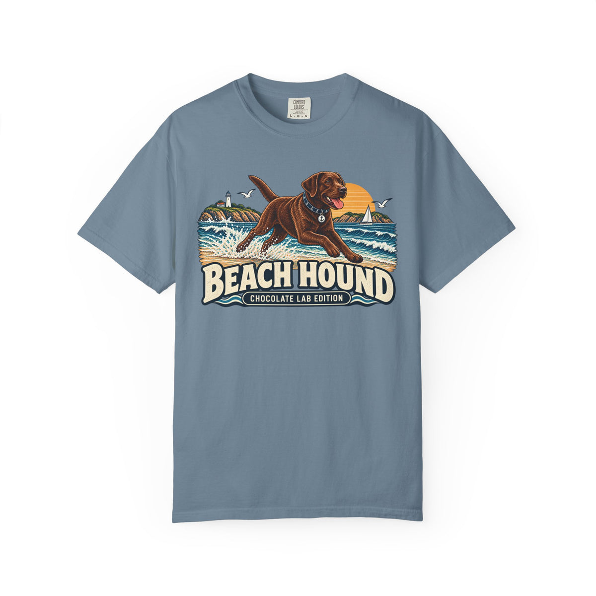 Chocolate-Lab Beach Hound T-shirt
