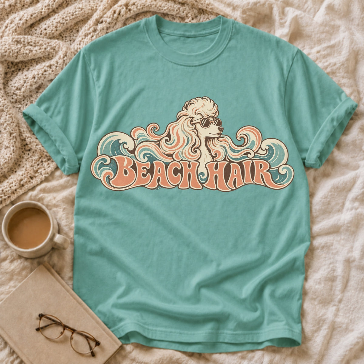Beach Hair Poodle T-shirt