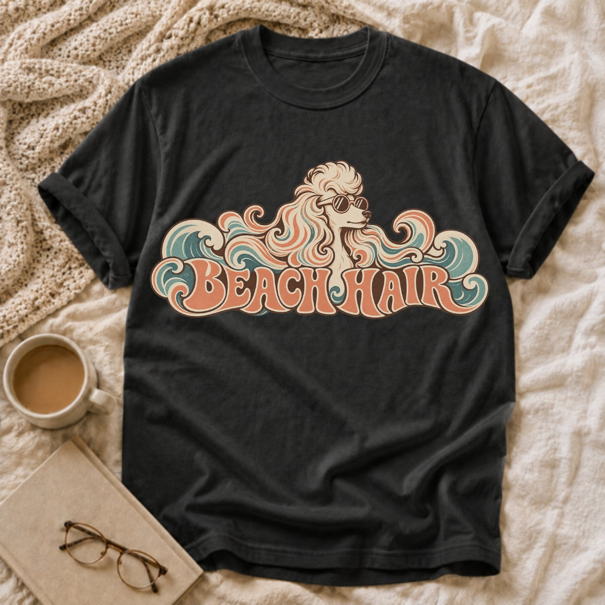 Beach Hair Poodle T-shirt