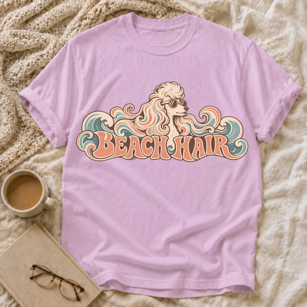 Beach Hair Poodle T-shirt