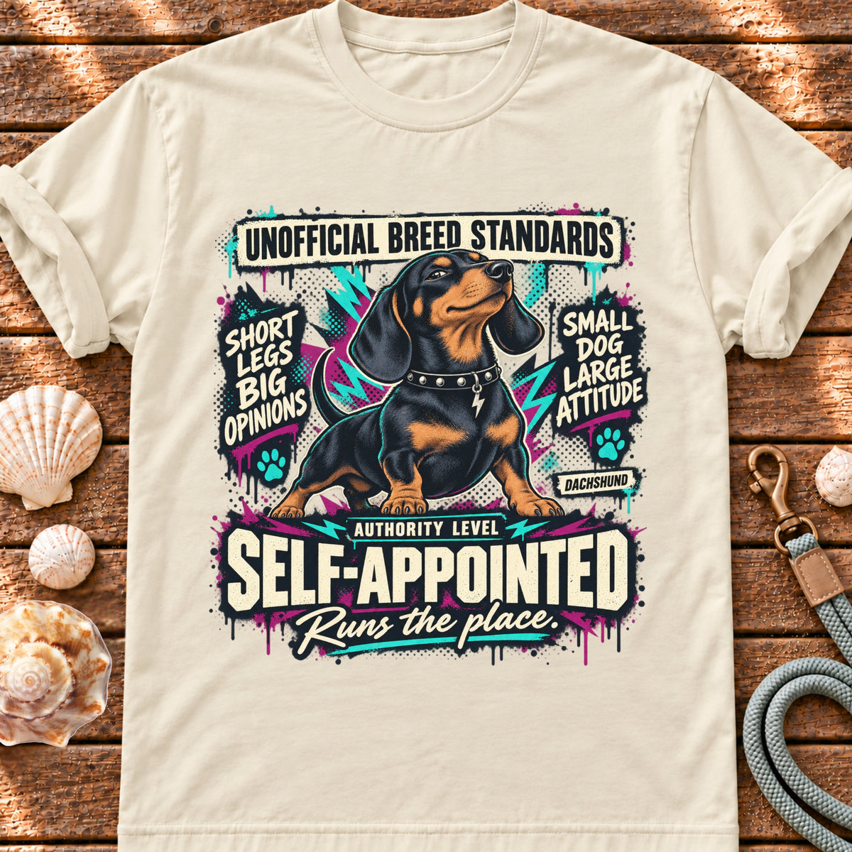 Dachshund – Unofficial Breed Standards graphic T-shirt