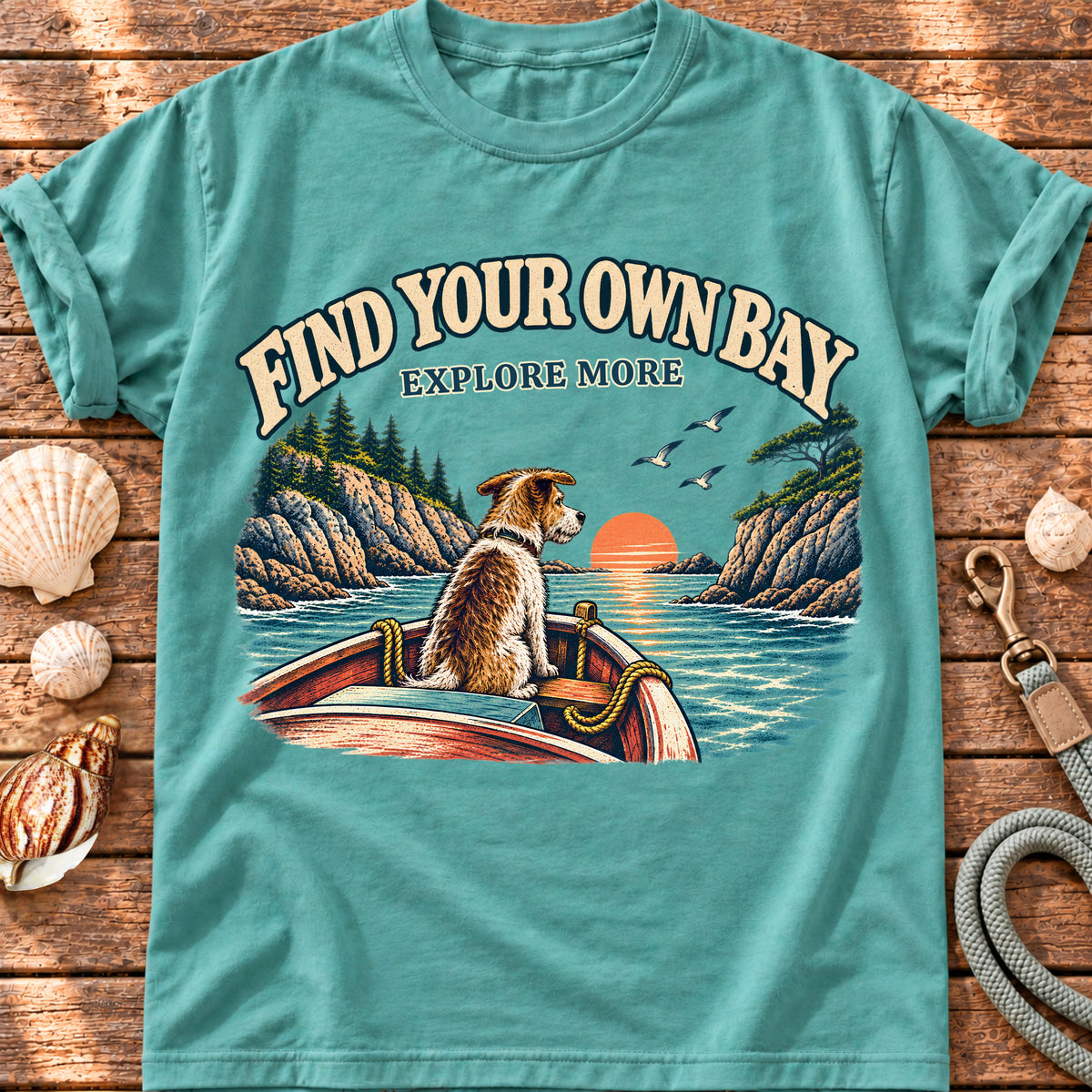 Find Your Own Bay – Terrier Sailing graphic T-shirt