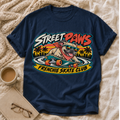 Street Paws – Skater Frenchie graphic T-shirt