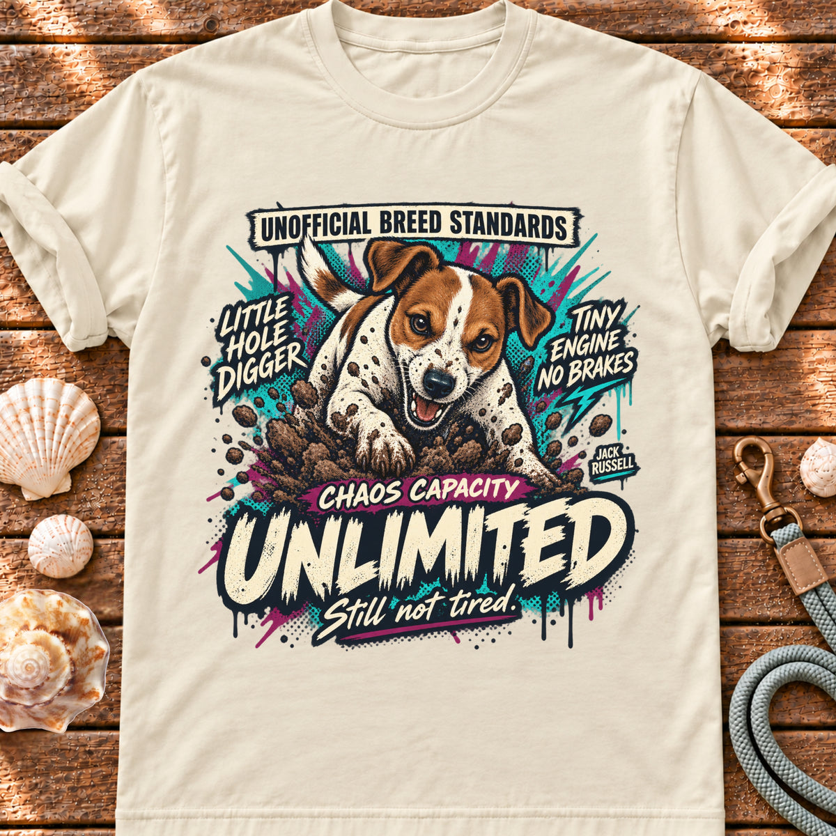 Jack Russell Terrier – Unofficial Breed Standards graphic T-shirt