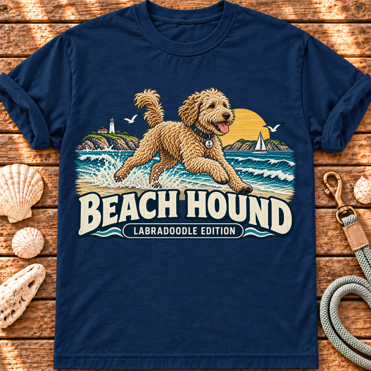 Beach Hound – Labradoodle Edition graphic T-shirt