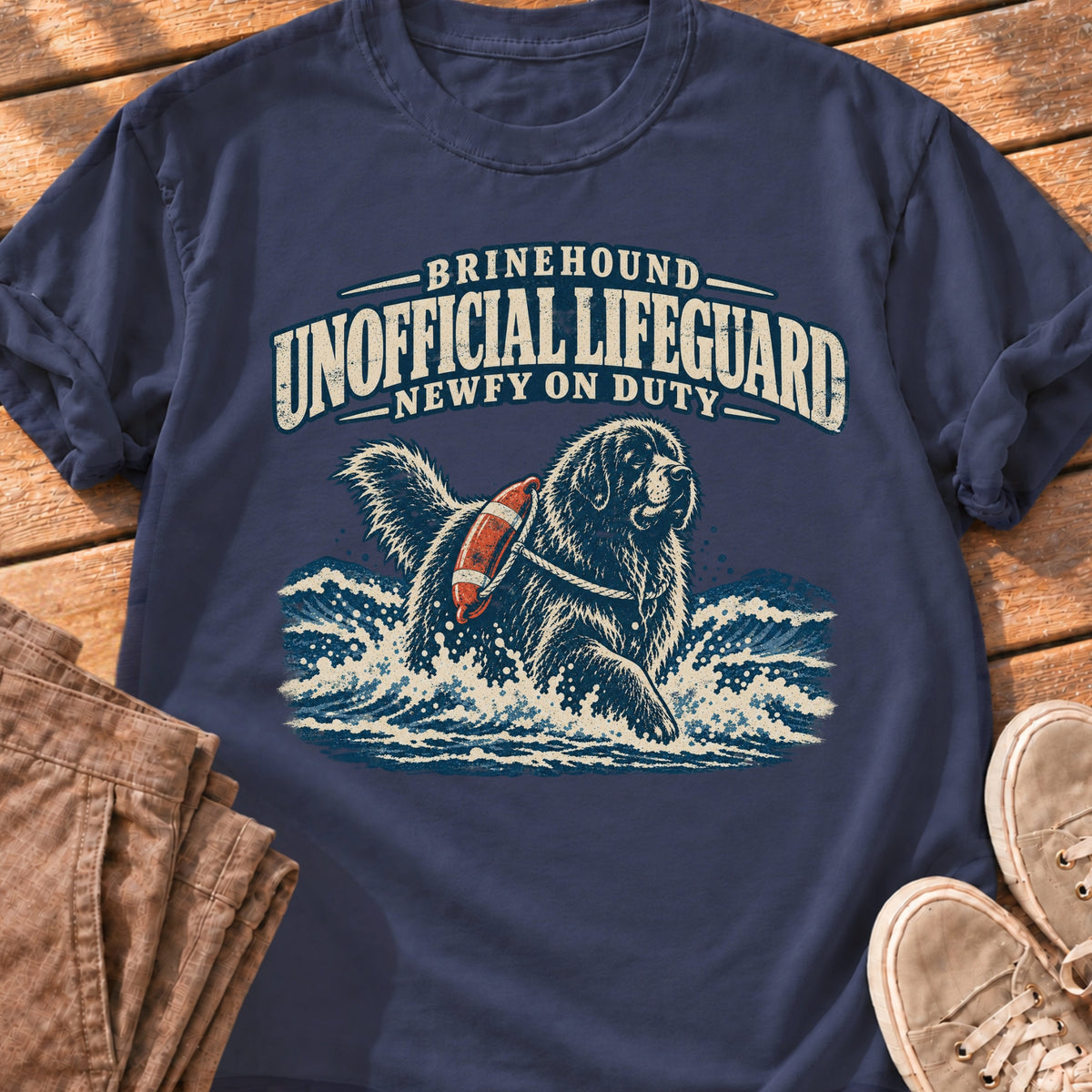 Unofficial Lifeguard – Newfoundland Dog graphic T-shirt