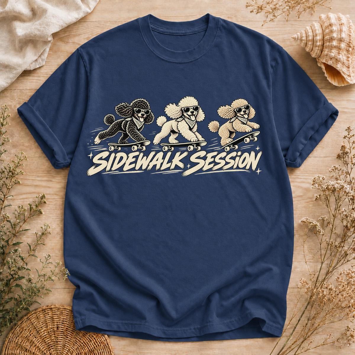 Sidewalk Session – Poodle Skaters graphic T-shirt