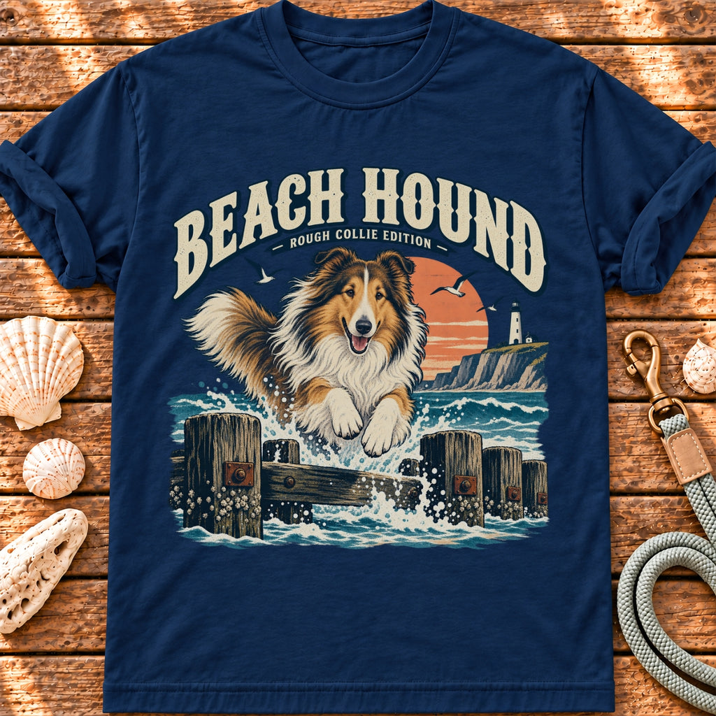 Beach Hound – Rough Collie Edition graphic T-shirt