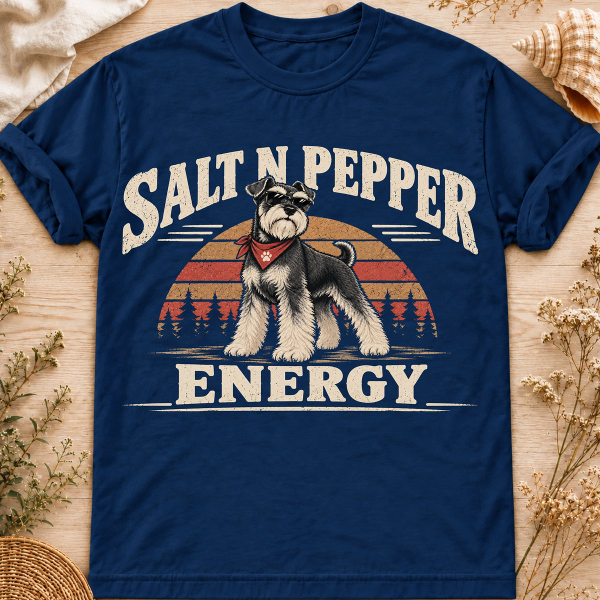 Salt n Pepper Schnauzer graphic T-shirt