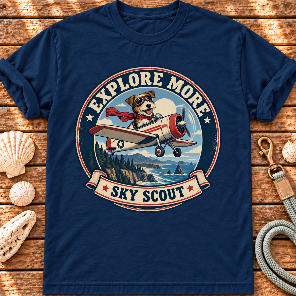 Sky Scout – Terrier graphic T-shirt