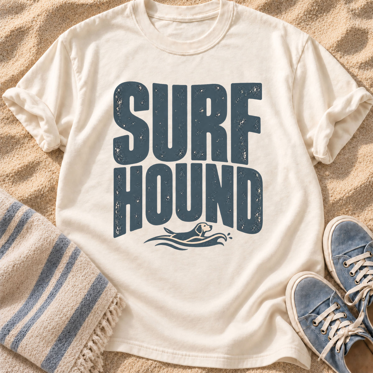 Surf Hound – Beach Dog graphic T-shirt
