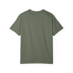 Plain back of a Moss T-shirt.