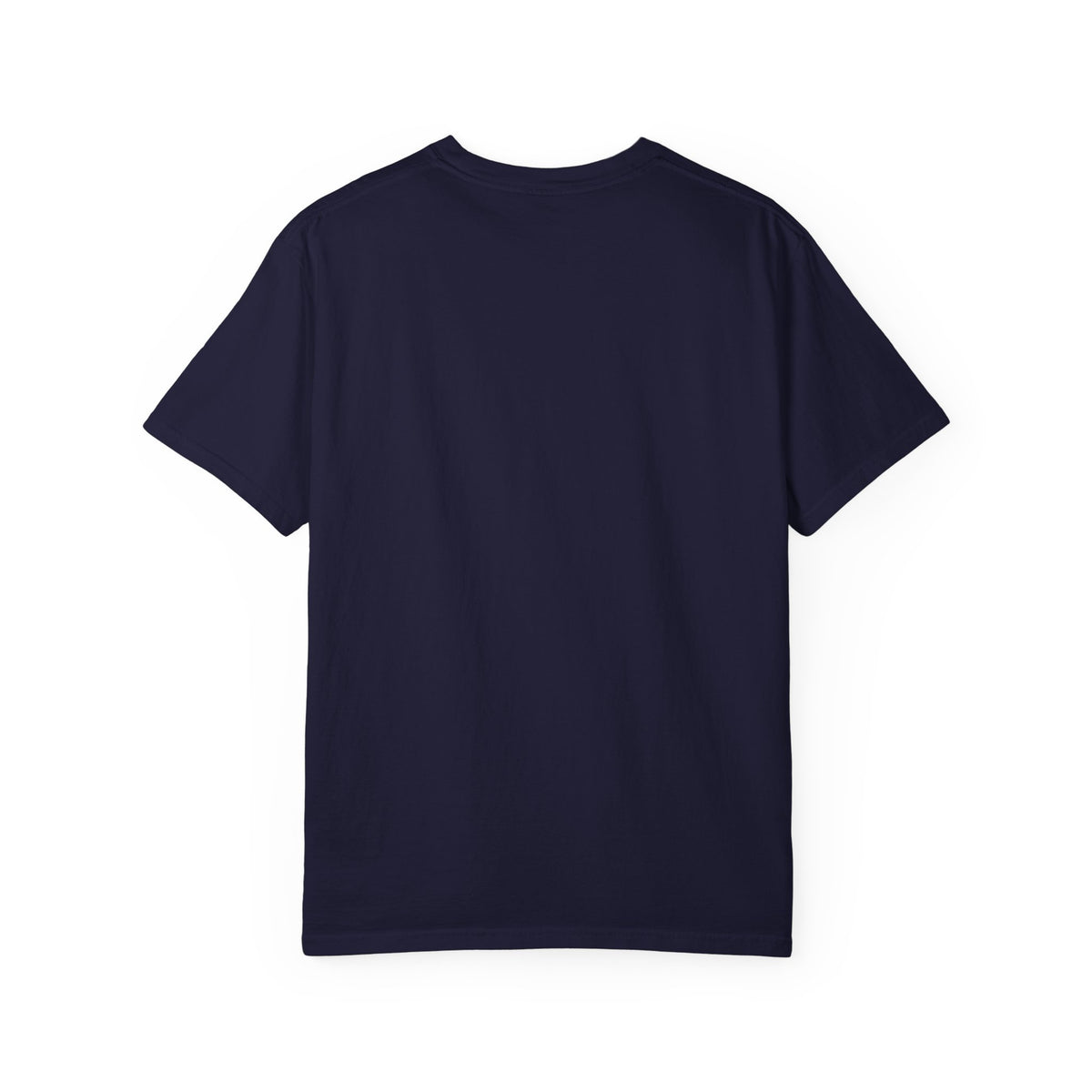 Plain back of a True Navy T-shirt.