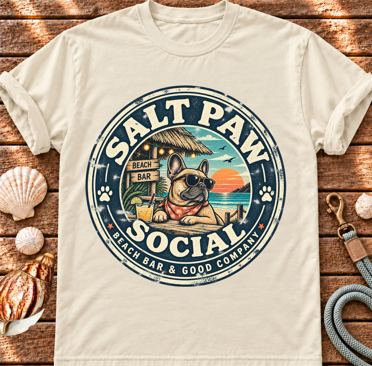 Frenchie Beach Bar T-shirt