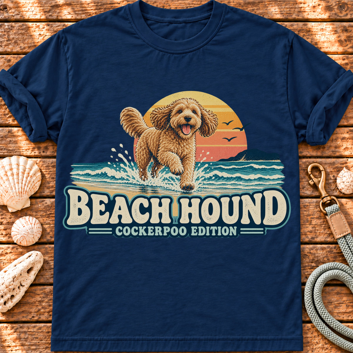 Beach Hound – Cockerpoo Edition graphic T-shirt