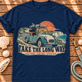 Take the Long Way – Dogs Road Trip graphic T-shirt